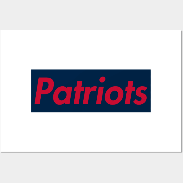 Patriots Box Logo 1 Wall Art by ny_islanders_fans